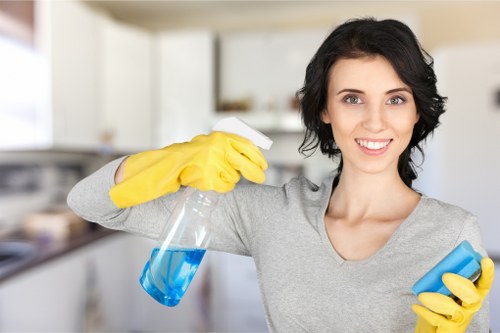 Hannah House Maids team professionally cleaning a rug
