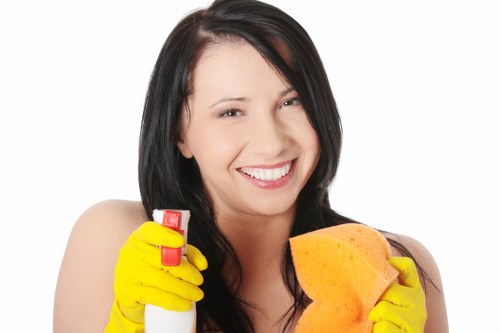 Professional maid providing deep cleaning services